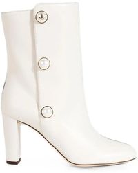 Jimmy Choo - Rina Faux-Pearl Embellished Ankle Boots - Lyst
