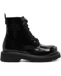 KENZO - Smile Leather Ankle Boots - Lyst