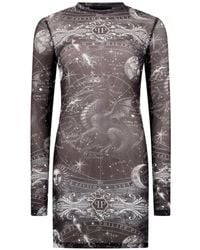 Philipp Plein - Tulle Mini Dress Zodiac - Lyst