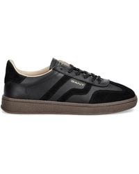 GANT - Suede-Panelled Leather Sneakers - Lyst