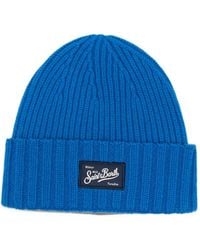 MC2 Saint Barth - Logo-Patch Ribbed-Knit Beanie Hat - Lyst