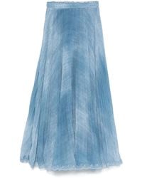 Ermanno Scervino - Denim-Print Maxi Skirt - Lyst