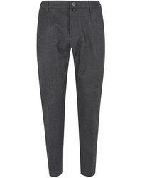 Jacob Cohen - Buttoned Wool Trousers - Lyst