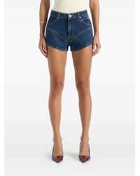 Manière De Voir - Lore Contour-Detail Denim Mini Shorts - Lyst