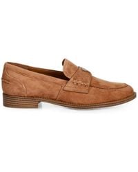 Guess - Loafer Aus Wildleder Mit Logo-Schild - Lyst