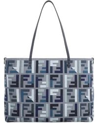 Fendi - Roll Large Tote Blu-Donna - Lyst