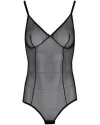 Laura Urbinati - Mesh-Panelled Bodysuit - Lyst
