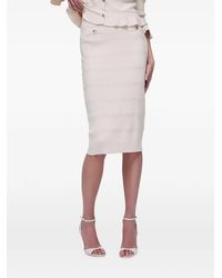 Liu Jo - Button-Detail Knitted Midi Skirt - Lyst