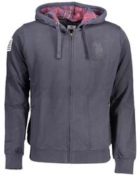U.S. POLO ASSN. - Logo-Embroidered Zip-Up Hoodie - Lyst