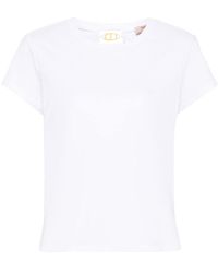 Twin Set - T-Shirt mit Logo-Schild - Lyst