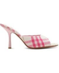 Burberry - Check Mews High Sandals​ - Lyst
