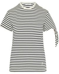 JW Anderson - Striped Tie-Sleeve T-Shirt - Lyst