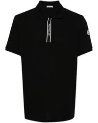 Moncler - Polohemd aus Baumwoll-Piqué mit Logoapplikation und Ripsband - Lyst