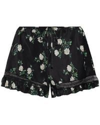 Dolce & Gabbana - Floral-Print Ruffle-Trim Shorts - Lyst