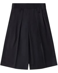 Simone Rocha - Peeling-Waist Wide-Leg Pleated Shorts - Lyst