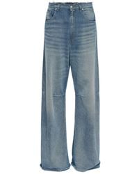 MM6 by Maison Margiela - Frayed Hem Jeans - Lyst