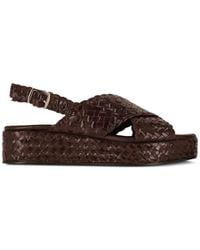 LA ROSE - Gewebte Plateau-Sandalen - Lyst