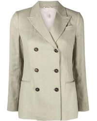 Brunello Cucinelli - Peak Lapels Double-Breasted Blazer - Lyst