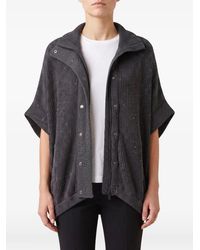 Brunello Cucinelli - Sequin-Embellished Ribbed-Knit Jacket - Lyst
