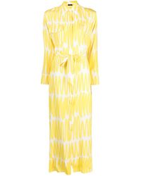 Kiton - Graphic-print Silk Maxi Dress - Lyst