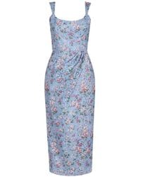 Markarian - Marla Floral-Lace Wrap Midi Dress - Lyst