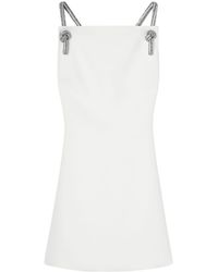 Versace - Vestido corto con aplique de cristal - Lyst