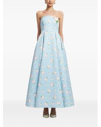 LEO LIN - Nora Floral-Print Strapless Maxi Dress - Lyst