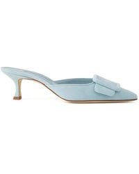 Manolo Blahnik - Maysale Buckle-Detail Mules - Lyst