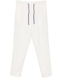 Brunello Cucinelli - Drawstring-Fastening Pleated Trousers - Lyst