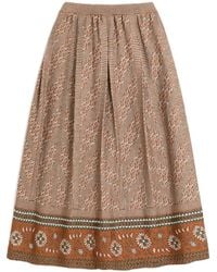 Valentino Garavani - Midi Jacquard-Pattern Skirt - Lyst