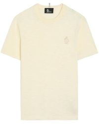 Moncler - Logo-Patch Slub-Texture T-Shirt - Lyst