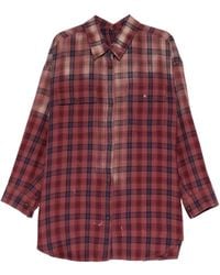 Juun.J - Kariertes Hemd Im Distressed-Look - Lyst