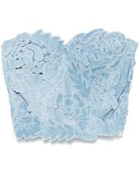Ermanno Scervino - Bustier-Oberteil aus Denim - Lyst