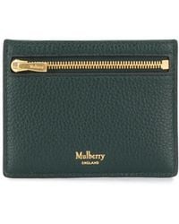 Mulberry - Hammered Leather Cardholder With Zip Woman - Lyst