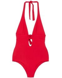 Fisico - Cut-Out Halterneck Swimsuit - Lyst