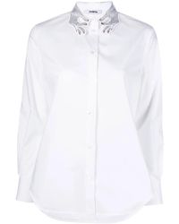 Vivetta - Rhinestone-Embellished Long-Sleeve Shirt - Lyst