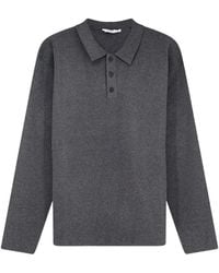Hevò - Button-Fastening Long-Sleeve Polo - Lyst
