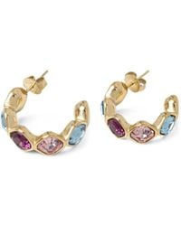 Guess - Crystal-Embellished Hoop Earrings - Lyst
