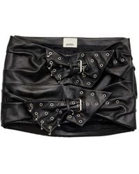 Isabel Marant - Leren Rok Met Gespdetail - Lyst