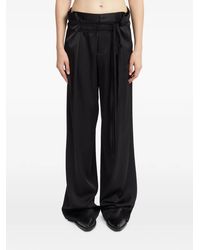 Ann Demeulemeester - Cady Satin Tie-Fastening Trousers - Lyst