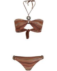 Amir Slama - Striped Halterneck Bikini Set - Lyst
