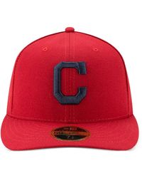 KTZ - 59Fifty Cleveland Indians Low Profile Authentic Fitted Cap - Lyst