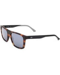 Lacoste - Tortoiseshell-Effect Rectangle-Frame Sunglasses - Lyst