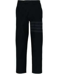 Thom Browne - Mid-Rise Twill Tapered Trousers - Lyst