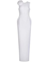ARAFTU - Floral-Applique Sleeveless Maxi Dress - Lyst