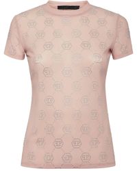 Philipp Plein - Pure Monogram Strass T-Shirt - Lyst