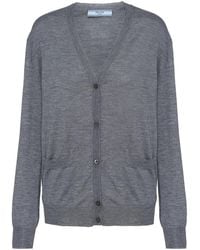 Prada - Cardigan Mit V-Ausschnitt - Lyst