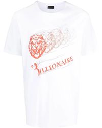Billionaire - Logo-Print Cotton T-Shirt - Lyst