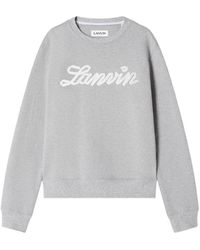 Lanvin - Crewneck Long-Sleeved Sweatshirt - Lyst