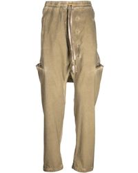 Boris Bidjan Saberi - Drawstring-waist Cotton-blend Drop-crotch Trousers - Lyst